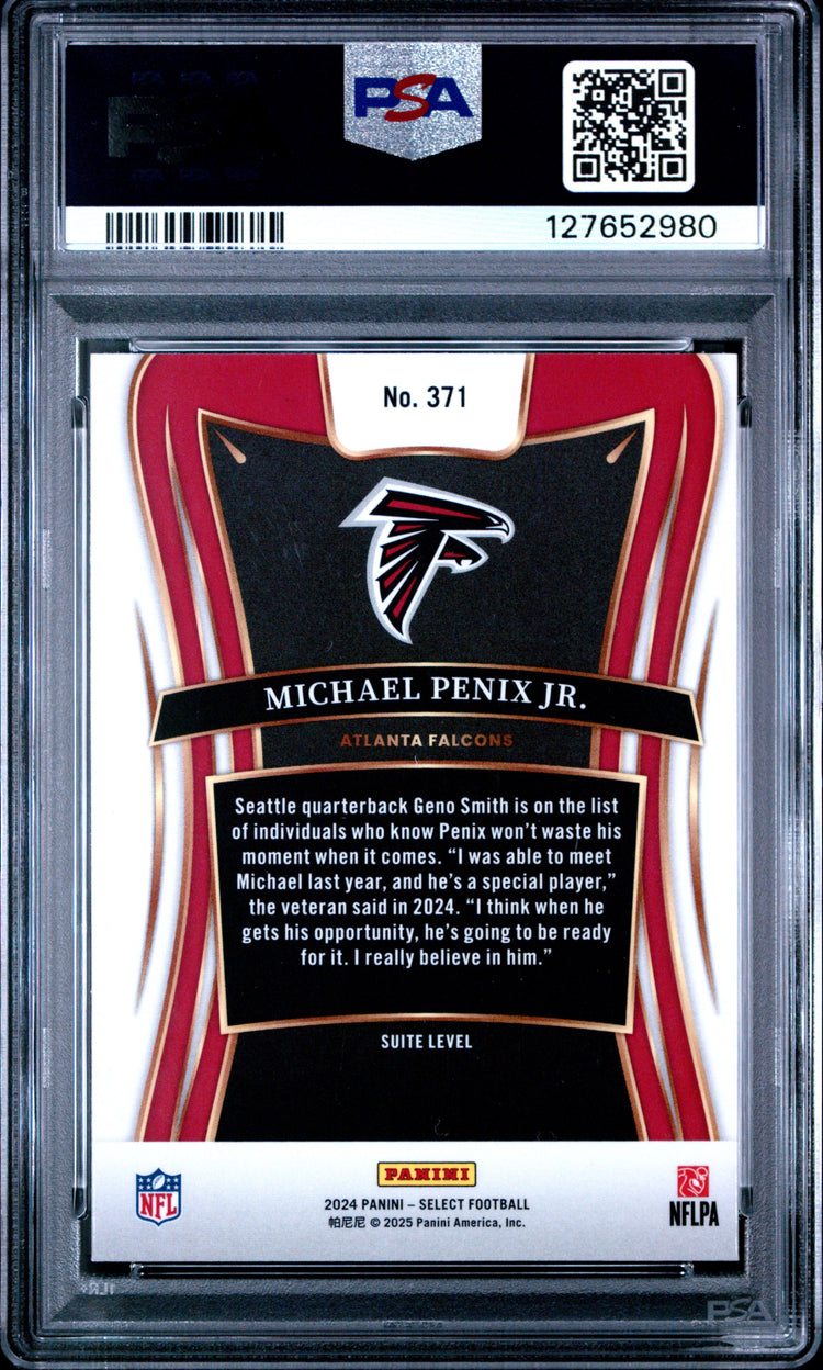 Graded 2024 Panini Select Michael Penix Jr. #371 Rookie RC Football Card PSA 8 Near Mint