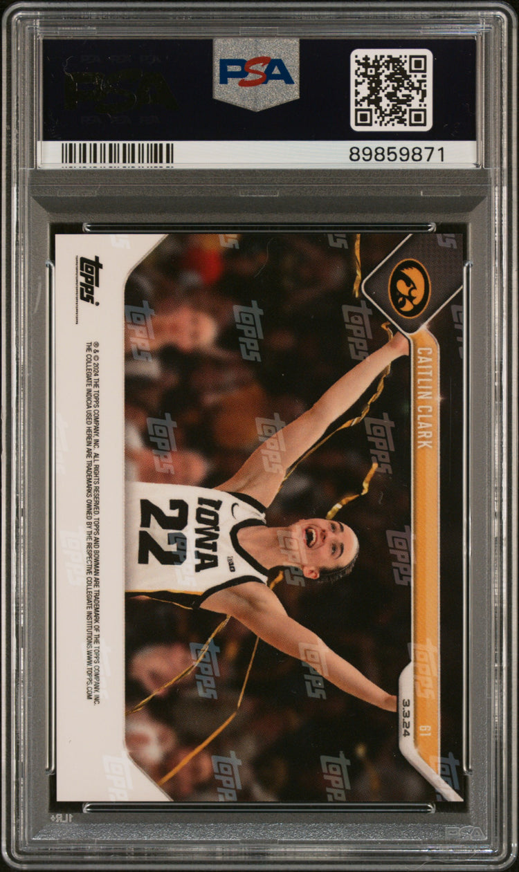 Graded 2023 Topps Bowman U Now Caitlin Clark #61 Rookie RC Basketball Card PSA 10 Gem Mint