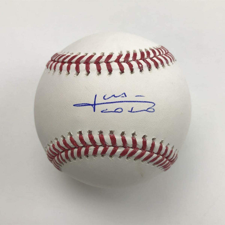 Autographed/Signed Juan Soto Rawlings Official Major League Baseball ROML Fanatics & MLB COA