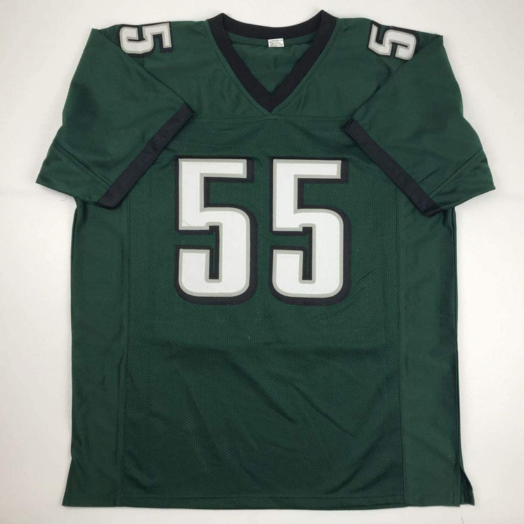 Autographed/Signed Brandon Graham Philadelphia Green Football Jersey JSA COA