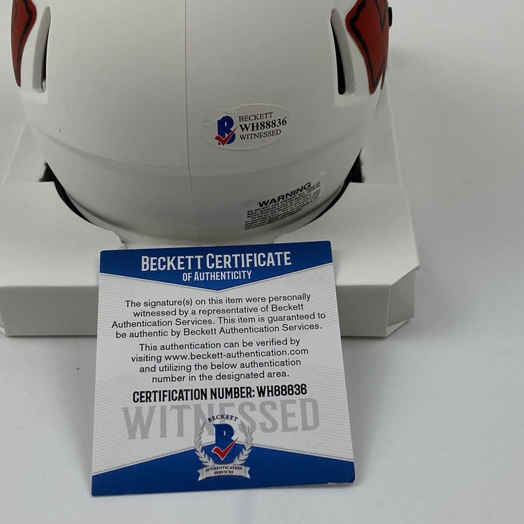 Autographed/Signed Tyreek Hill Kansas City Chiefs Lunar Eclipse Mini Football Helmet Beckett BAS COA