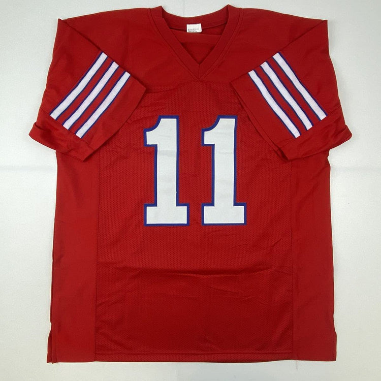 Autographed/Signed Andre Ware 89 Heisman Houston Red College Football Jersey JSA COA