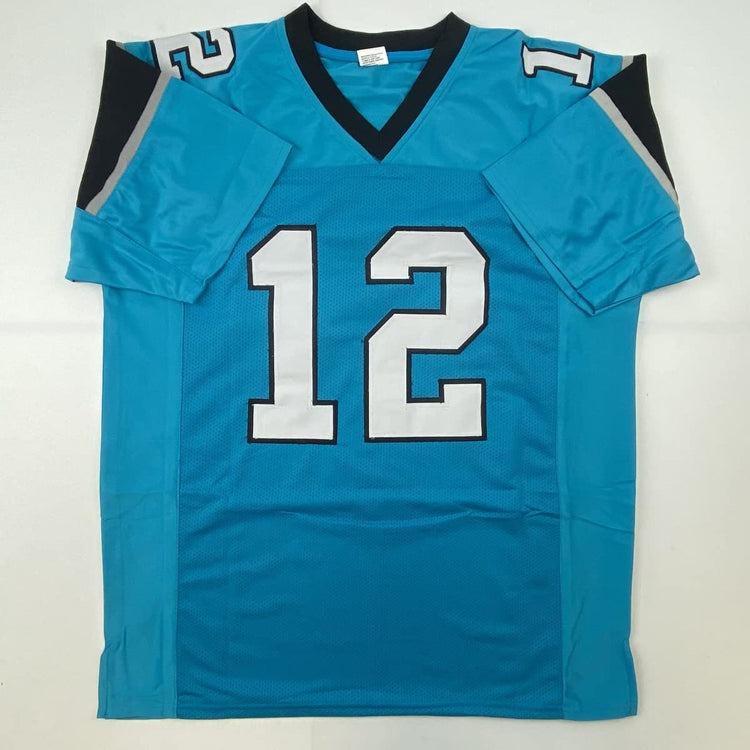 Autographed/Signed DJ D.J. Moore Carolina Teal Football Jersey Beckett BAS COA