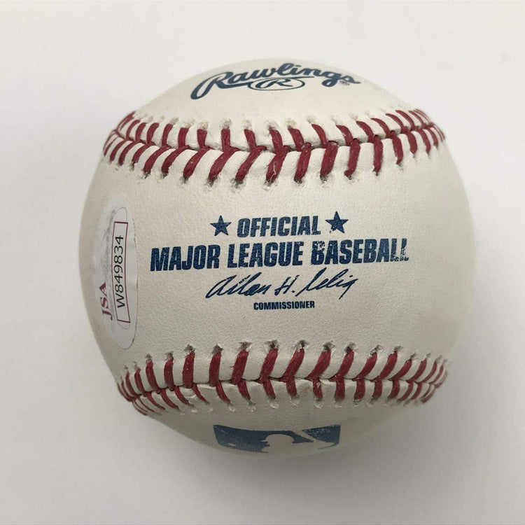Autographed/Signed Randy Johnson HOF 15 Rawlings Official Major League Baseball ROML JSA COA Auto