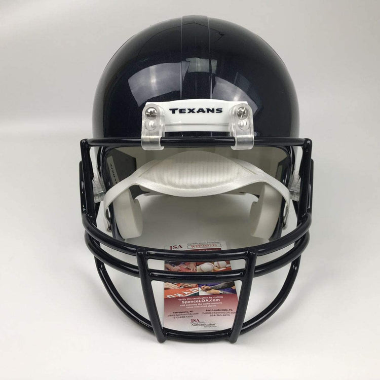 Autographed/Signed JJ J.J. Watt Houston Texans Full Size FS F/S Replica Football Helmet JSA COA