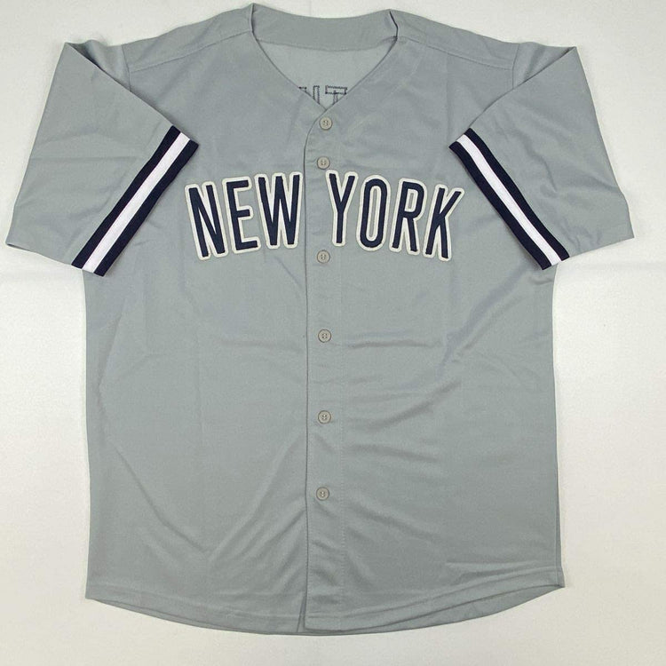 Autographed/Signed Tino Martinez New York Grey Baseball Jersey PSA/DNA COA