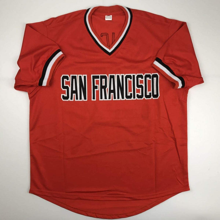 Autographed/Signed Juan Marichal San Francisco Orange Baseball Jersey JSA COA