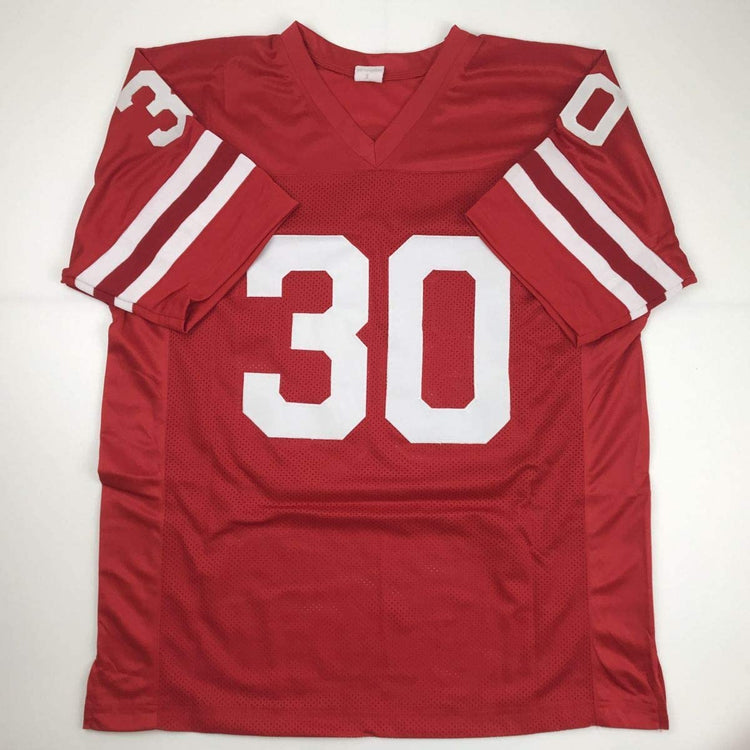 Autographed/Signed Mike Rozier Heisman 1983 Nebraska Red College Football Jersey Tristar COA Holo