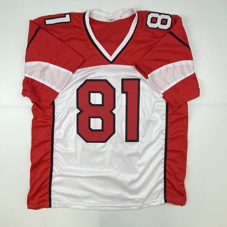 Autographed/Signed Anquan Boldin Arizona White Football Jersey JSA COA
