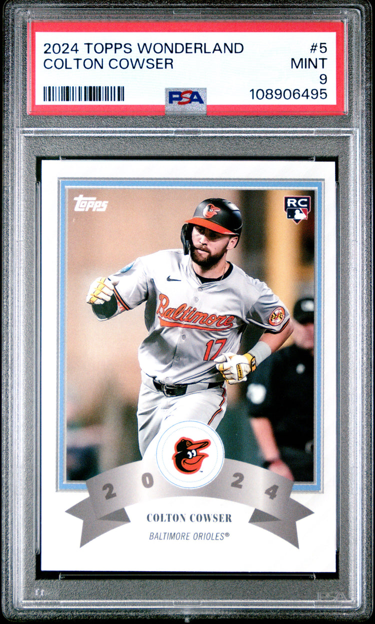 Graded 2024 Topps Wonderland Colton Cowser #5 Rookie RC Baseball Card PSA 9 Mint