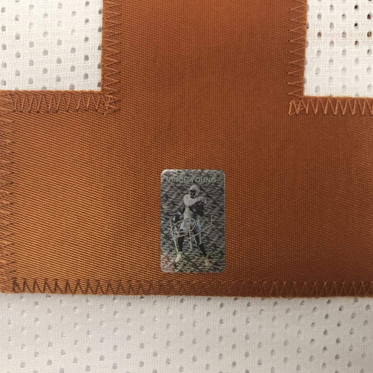 Autographed/Signed Vince Young Texas White College Football Jersey GTSM COA Holo Only