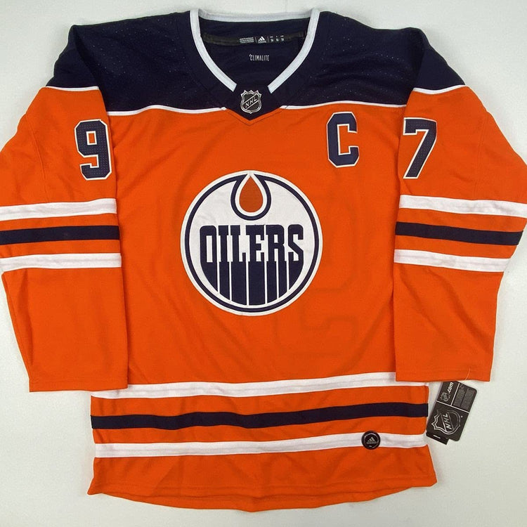 Autographed/Signed Connor McDavid Edmonton Orange Hockey Jersey Beckett BAS COA