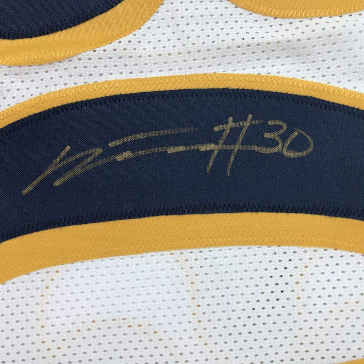 Framed Autographed/Signed Myles Jack 33x42 UCLA White College Football Jersey JSA COA