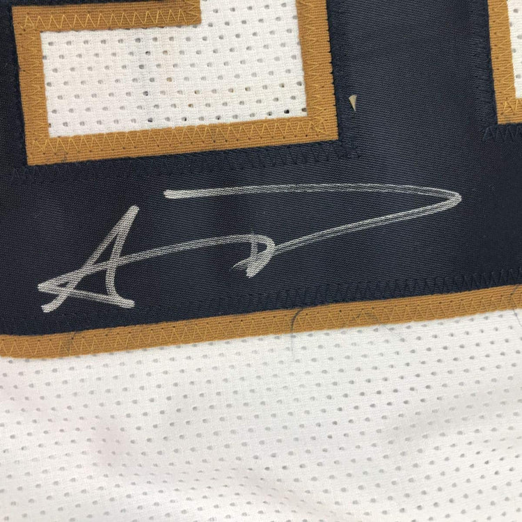 Autographed/Signed Aaron Donald Los Angeles LA White Football Jersey PSA/DNA COA