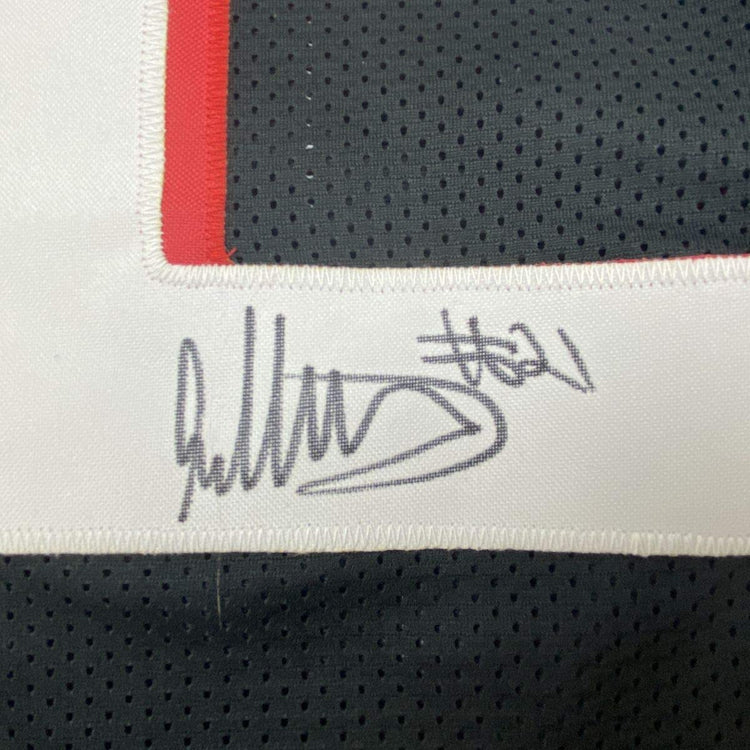 Framed Autographed/Signed Todd Gurley II 33x42 Atlanta Black Football Jersey Beckett BAS COA