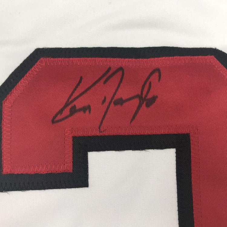 Framed Autographed/Signed Ken Daneyko 33x42 New Jersey White Hockey Jersey PSA/DNA COA