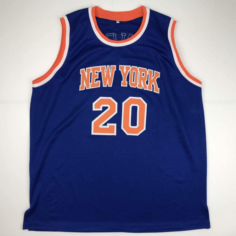 Autographed/Signed Kevin Knox New York Blue Basketball Jersey JSA COA