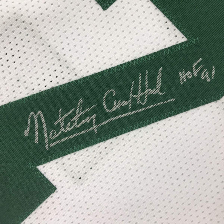 Framed Autographed/Signed Nate Tiny Archibald 33x42 Boston White Basketball Jersey JSA COA