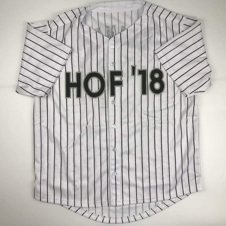 Autographed/Signed Harold Baines 05 WS Champs Chicago Pinstripe Baseball Jersey PSA/DNA COA