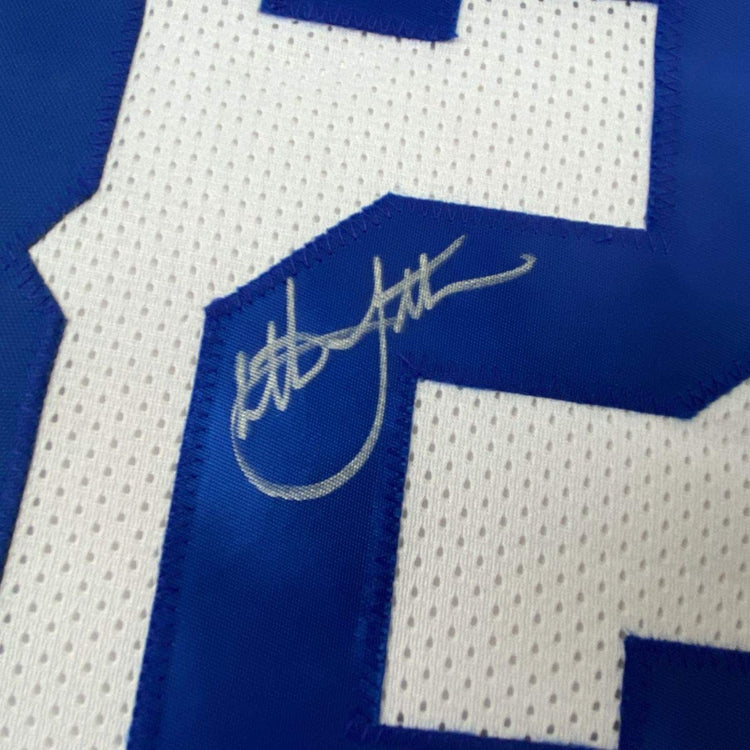 Autographed/Signed Christian Laettner Duke The Shot White College Basketball Jersey PSA/DNA COA