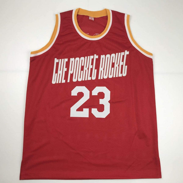 Autographed/Signed Calvin Murphy Houston Red Basketball Jersey PSA/DNA COA