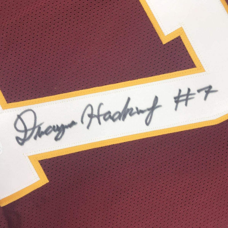 Autographed/Signed Dwayne Haskins Jr. Washington Burgundy Football Jersey JSA COA
