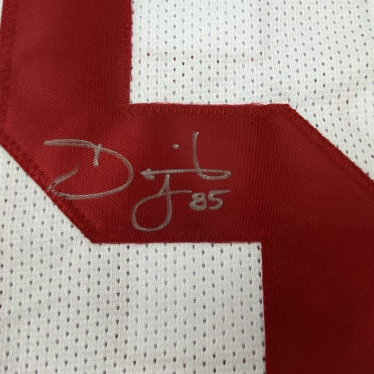 Framed Autographed/Signed David Tyree 33x42 New York White Super Bowl XLII Catch Football Jersey JSA COA