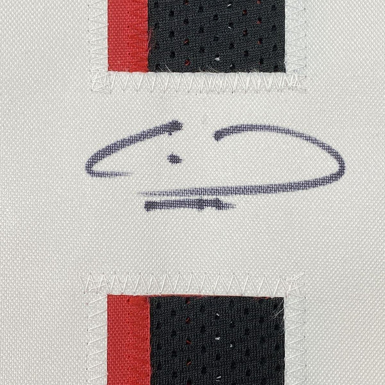 Framed Autographed/Signed Calvin Ridley 33x42 Atlanta Black Football Jersey Beckett BAS COA