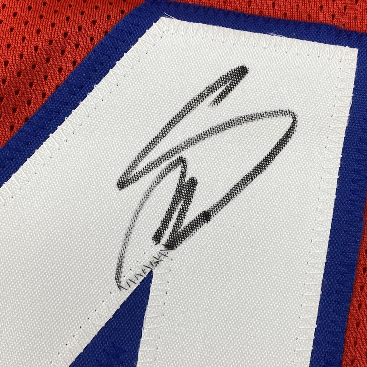 Autographed/Signed Stefon Diggs Buffalo Red Football Jersey Beckett BAS COA