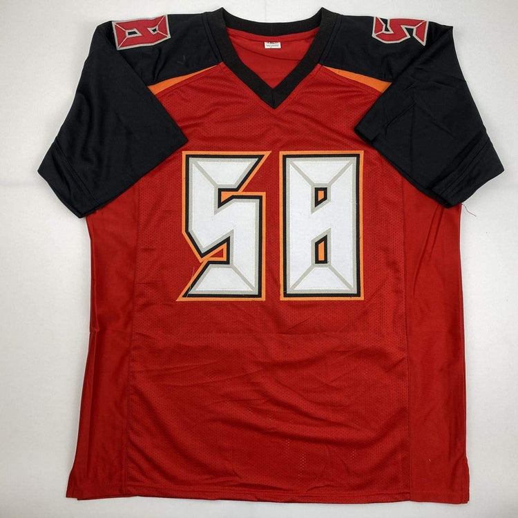 Autographed/Signed Shaquil Barrett Tampa Bay Red Football Jersey PSA/DNA COA