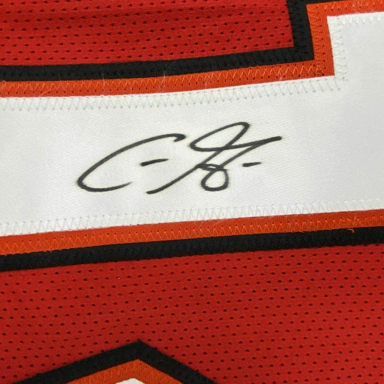 Framed Autographed/Signed Chris Godwin #14 33x42 Tampa Bay Red Football Jersey JSA COA