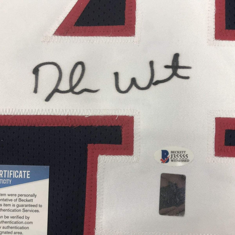 Framed Autographed/Signed Deshaun Watson 33x42 Houston Blue Football Jersey Beckett BAS COA