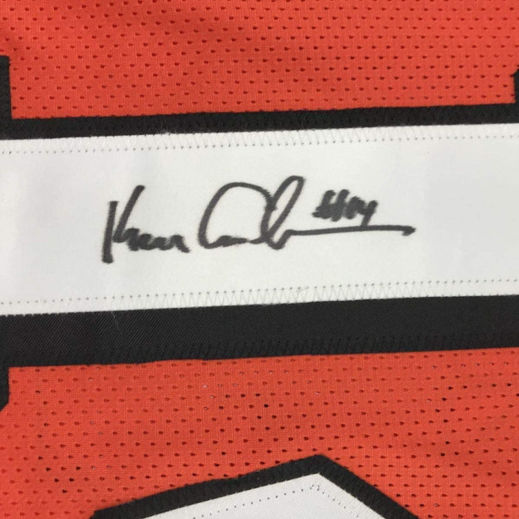 Framed Autographed/Signed Ken Anderson 33x42 Cincinnati Orange Football Jersey JSA COA