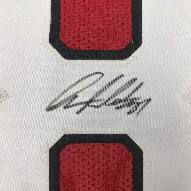 Framed Autographed/Signed Anquan Boldin 33x42 Arizona Red Football Jersey Beckett BAS COA