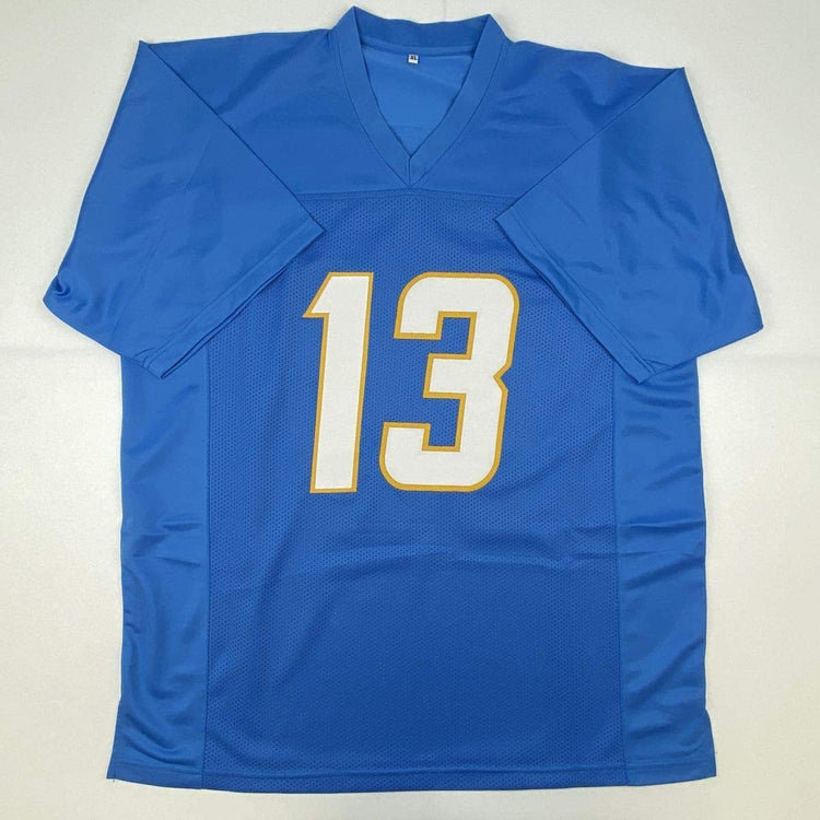 Autographed/Signed Keenan Allen Los Angeles LA 2020 Powder Blue Football Jersey JSA COA