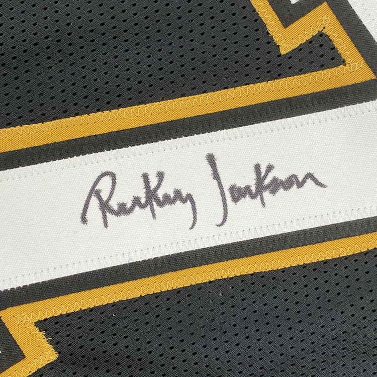 Autographed/Signed Rickey Jackson New Orleans Black Football Jersey Beckett BAS COA