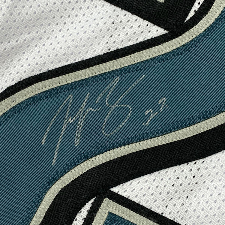 Framed Autographed/Signed Malcolm Jenkins 33x42 Philadelphia White Football Jersey PSA/DNA COA