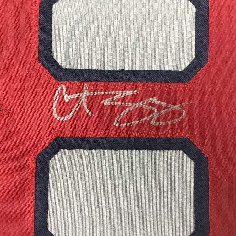 Autographed/Signed Curt Schilling Boston Grey Baseball Jersey JSA COA