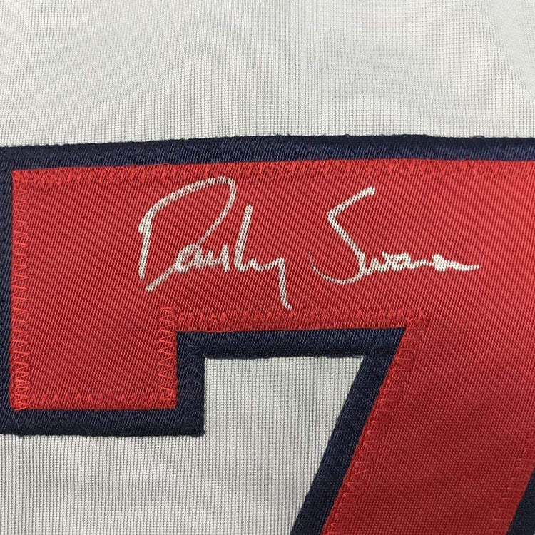 Framed Autographed/Signed Dansby Swanson 33x42 Atlanta Grey Baseball Jersey JSA COA