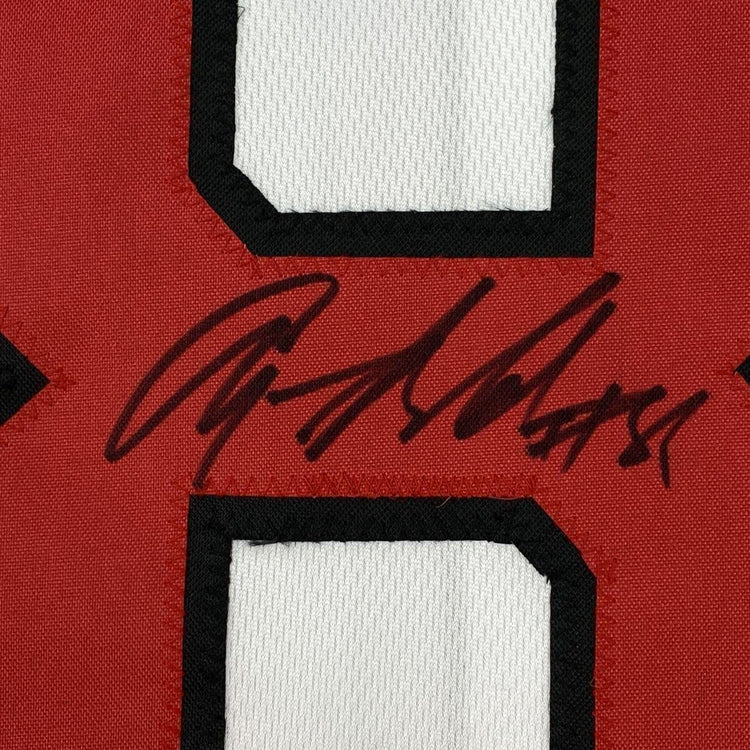 Framed Autographed/Signed Anquan Boldin 33x42 Arizona White Football Jersey JSA COA