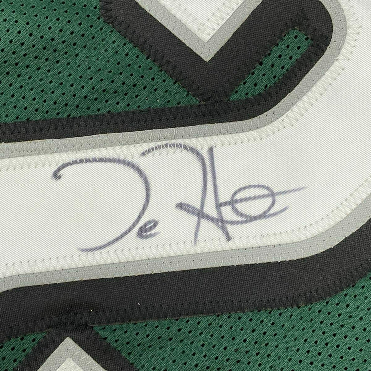 Framed Autographed/Signed Jalen Hurts 33x42 Philadelphia Green Football Jersey JSA COA