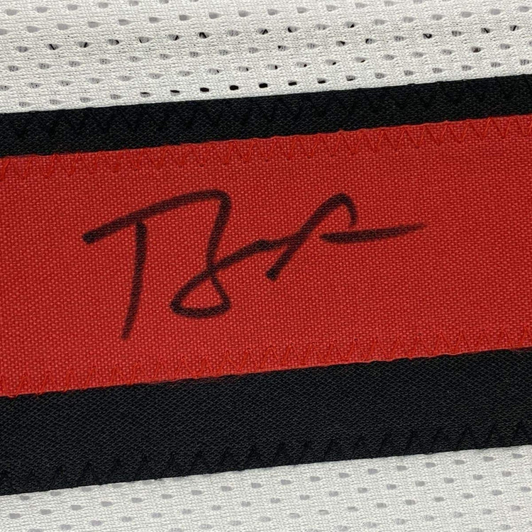 Framed Autographed/Signed Brandon Aiyuk 33x42 San Francisco White Alternate Football Jersey JSA COA