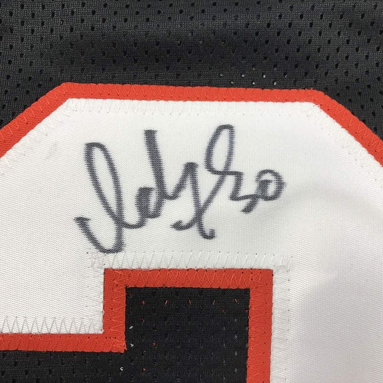 Framed Autographed/Signed Ickey Woods 33x42 Cincinnati Bengals Black Football Jersey JSA COA