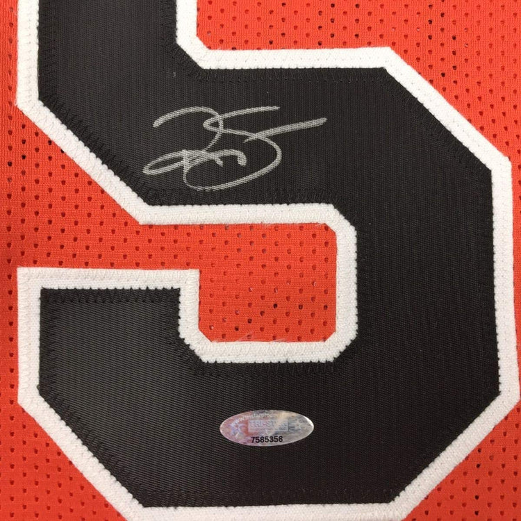 Framed Autographed/Signed Ralph Sampson 33x42 Virginia Orange College Basketball Jersey Tristar COA
