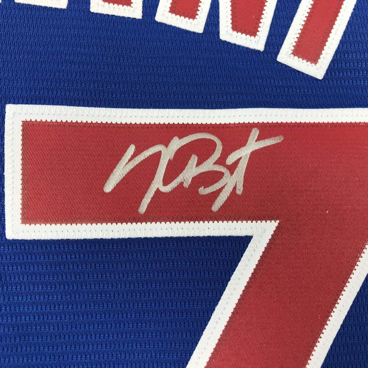 Autographed/Signed Kris Bryant Chicago Blue Baseball Jersey Beckett BAS COA