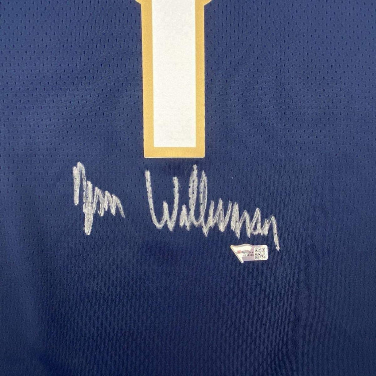 Framed Autographed/Signed Zion Williamson 33x42 New Orleans Pelicans Blue Swingman Nike Basketball Jersey Fanatics COA