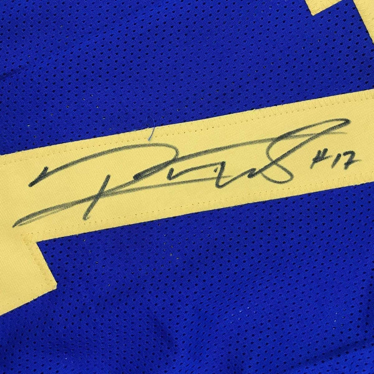 Framed Autographed/Signed Robert Woods 33x42 Los Angeles LA Retro Blue Football Jersey JSA COA
