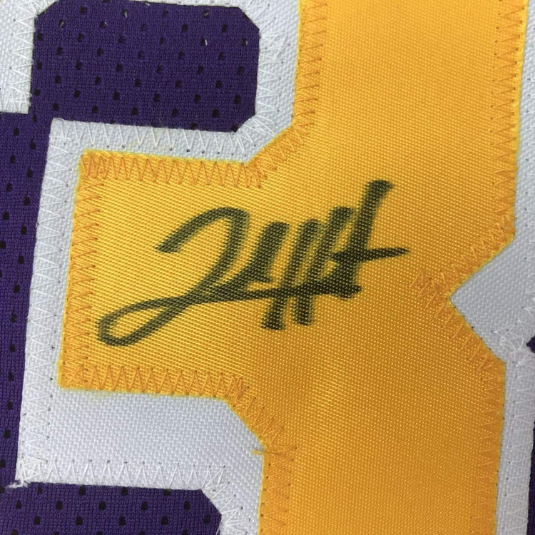 Framed Autographed/Signed Josh Hart 33x42 Los Angeles LA #3 Purple Basketball Jersey JSA COA