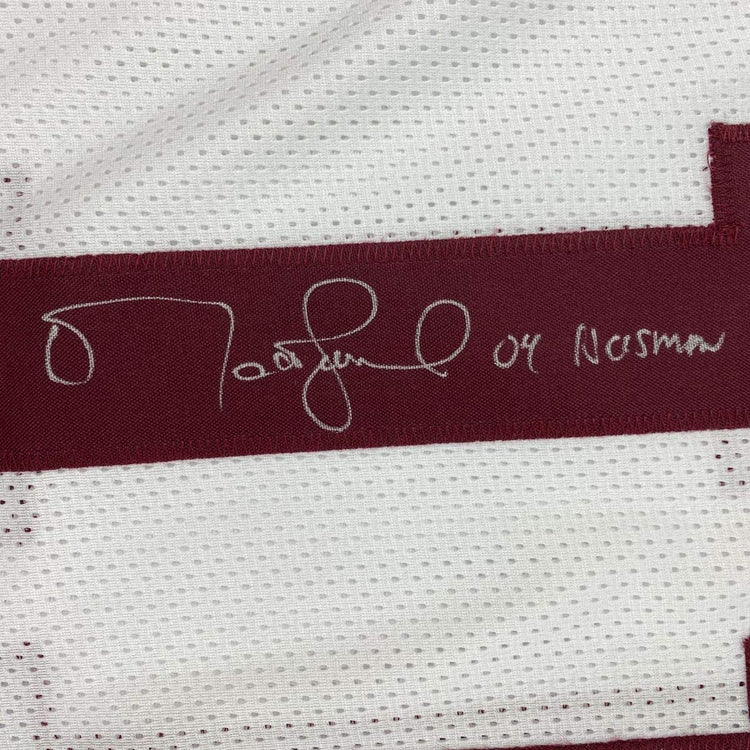 Autographed/Signed Matt Leinart 04 Heisman USC Southen Cal White College Football Jersey JSA COA