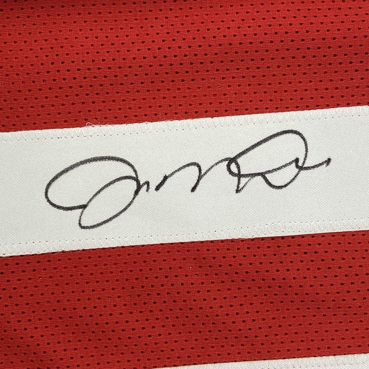 Autographed/Signed Joe Montana San Francisco Red Stat Football Jersey JSA COA
